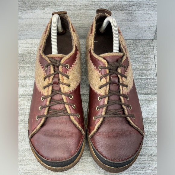 Merrell Womens 9 Milan Autumn Cross Wool Red Leather Crepe Sole Hiking Fall 0307 - Picture 6 of 16